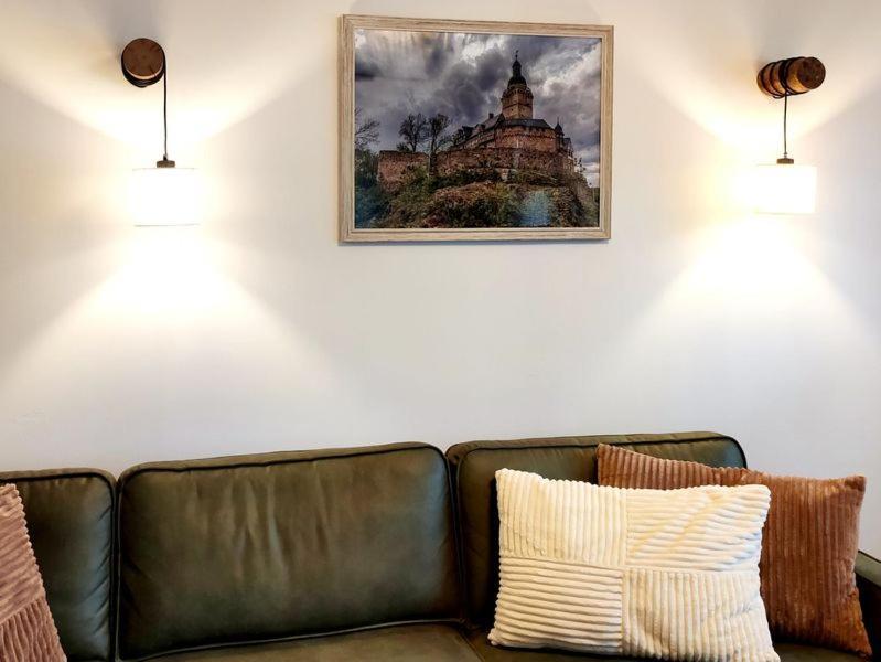 Ferienhaus Blaue Blume Mit 11 Kw Ladestation, Kamin, Terrasse, Eingezaeuntem Garten, Sauna, Wlan, Netflix, 2 Hunde Willkommen! Güntersberge Extérieur photo