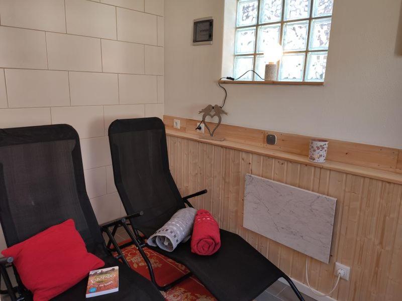 Ferienhaus Blaue Blume Mit 11 Kw Ladestation, Kamin, Terrasse, Eingezaeuntem Garten, Sauna, Wlan, Netflix, 2 Hunde Willkommen! Güntersberge Extérieur photo
